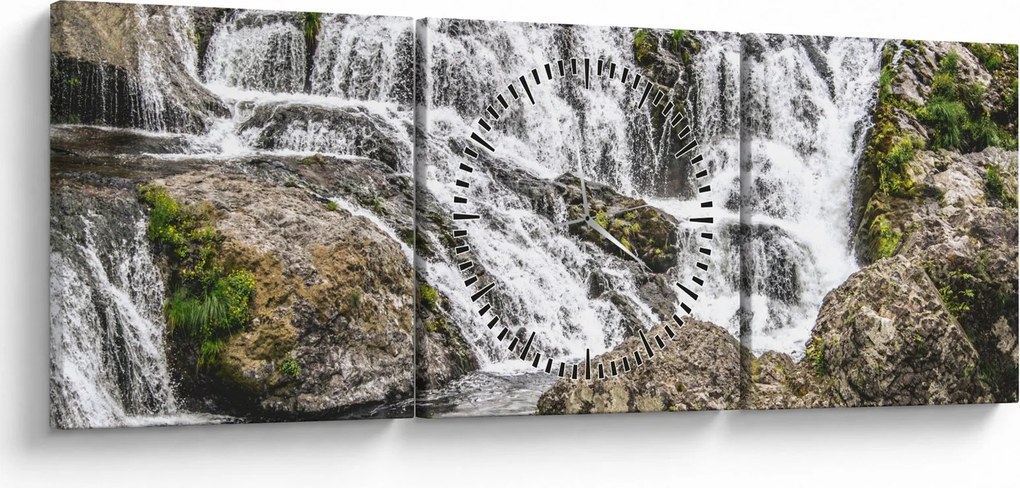 Obraz - Rapids (z zegarem) (90x30 cm)