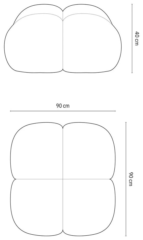 Jasnoniebieski podnóżek Loretto – Cosmopolitan Design