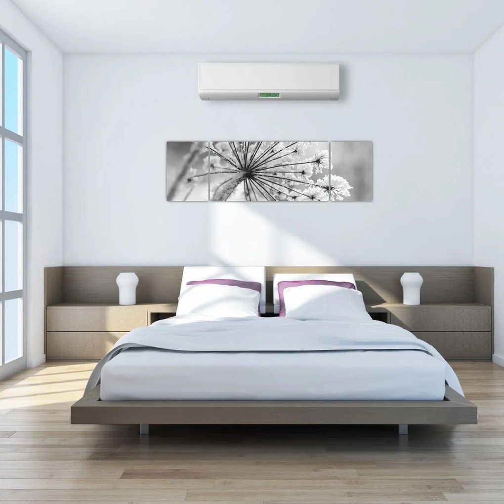 Obraz - Kwiat w zimie (170x50 cm)