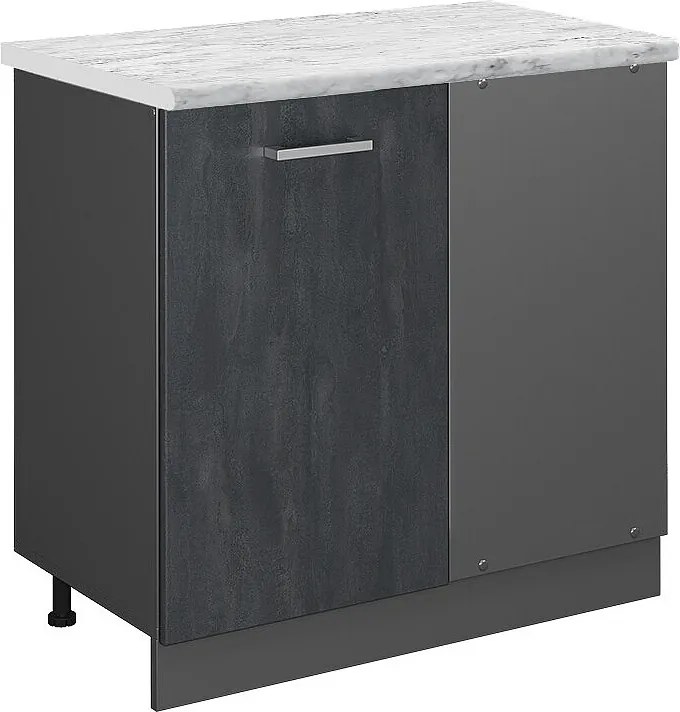Szafka narożna czarny beton 86x60x81.6 r-line