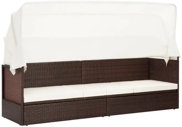 Brązowa sofa ogrodowa z zadaszeniem W0-E97