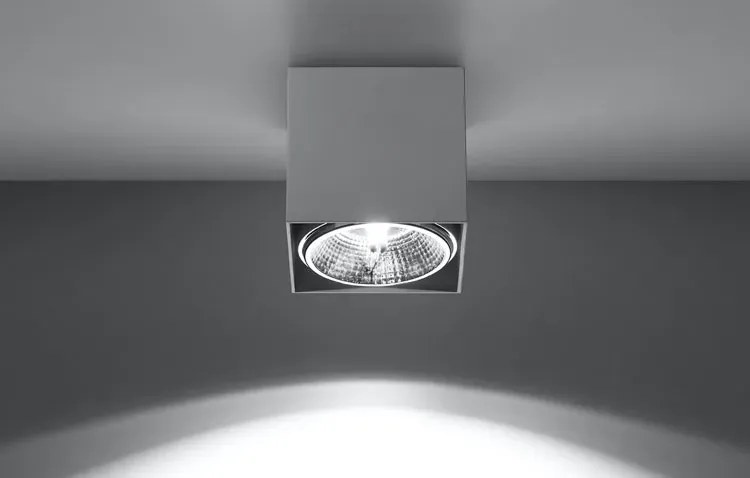 Biały kwadratowy plafon LED - EX656-Blaki