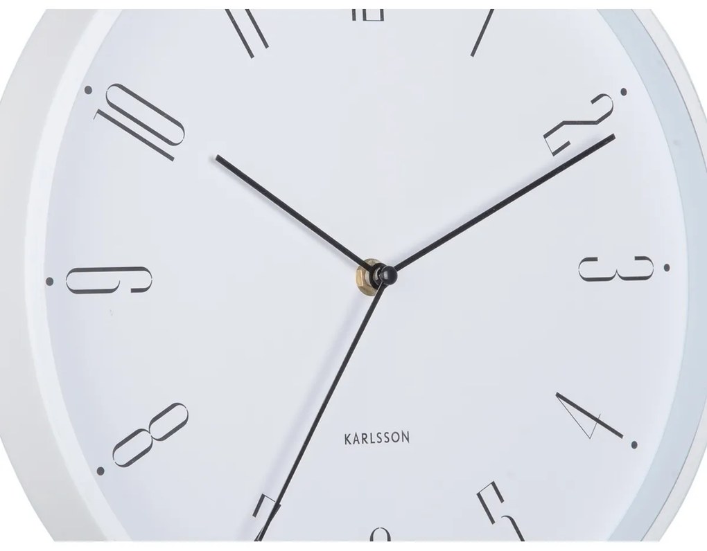 Karlsson 5988WH designerski zegar ścienny biały,średnica 30 cm