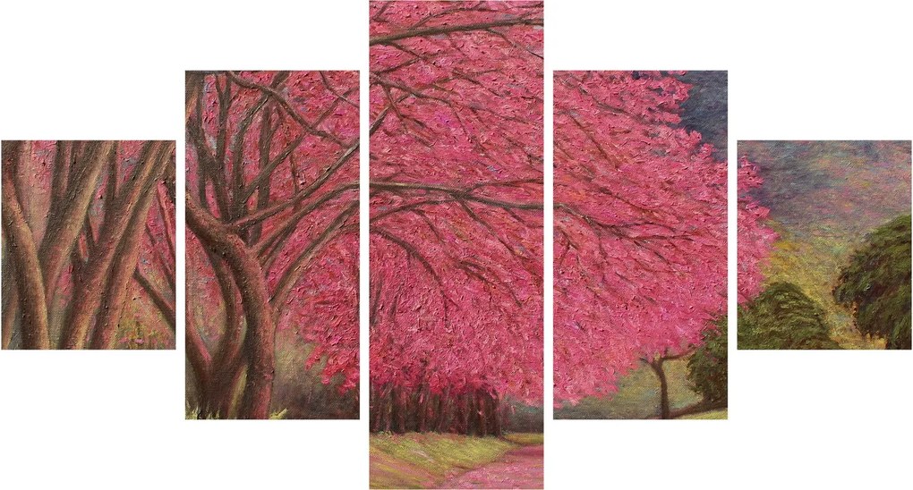 Obraz kwitnących drzew (125x70 cm)