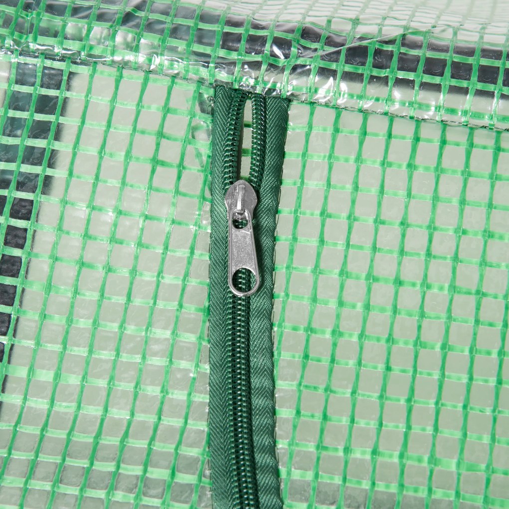 Outsunny Szklarnia z Okienkiem PE do Pomidorów Zielona Cieplarnia Skrzynia Inspekcyjna 119x60x60cm | Aosom PL