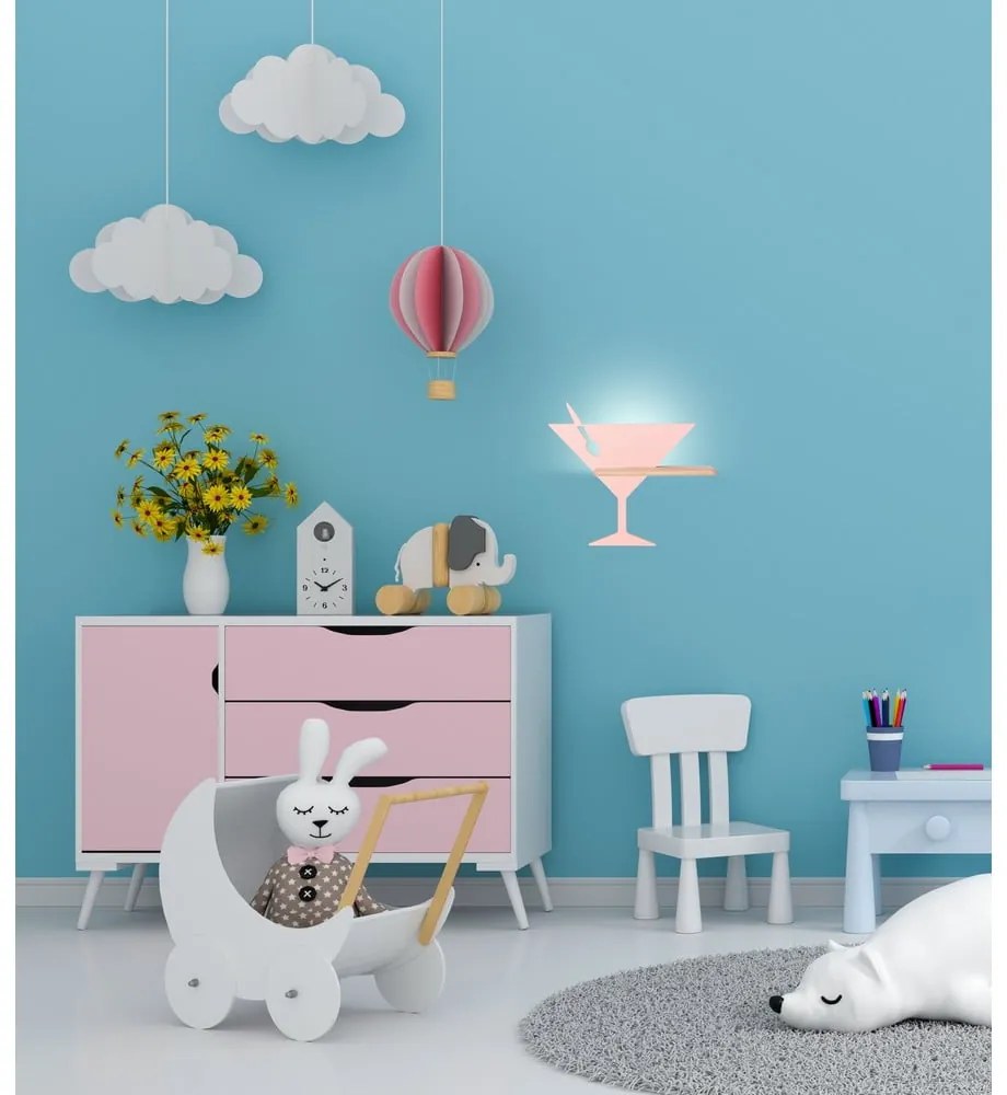 Różowy kinkiet LED Piccolo – Candellux Lighting