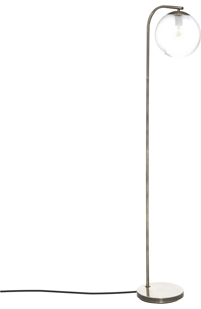Lampa podłogowa z okrągłym kloszem NIGHT GOLD, 153 cm