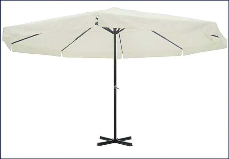 Biały parasol ogrodowy z aluminiową ramą - Diola