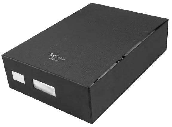 Męski szlafrok PREMIUM w opakowaniu prezentowym z ręcznikiem L + ręcznik 50x100cm + pudełko Niebieski