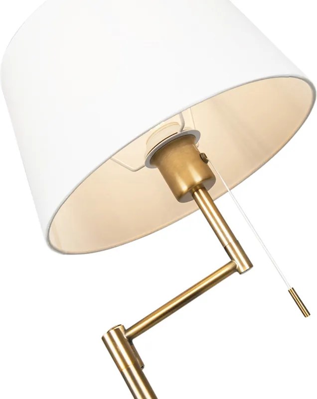 Inteligentna klasyczna lampa podłogowa brązowa z białą, w tym WiFi A60 - Ladas Fix