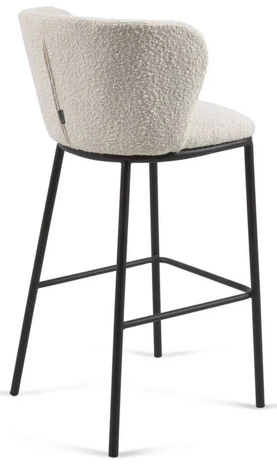Biały hoker (wysokość siedziska 75 cm) Ciselia – Kave Home