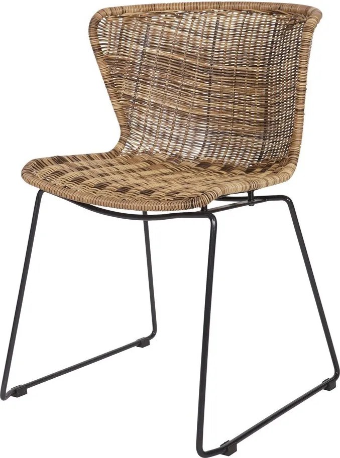 Krzesła ogrodowe zestaw 2 szt. ze sztucznego rattanu w naturalnym kolorze Wings – WOOOD