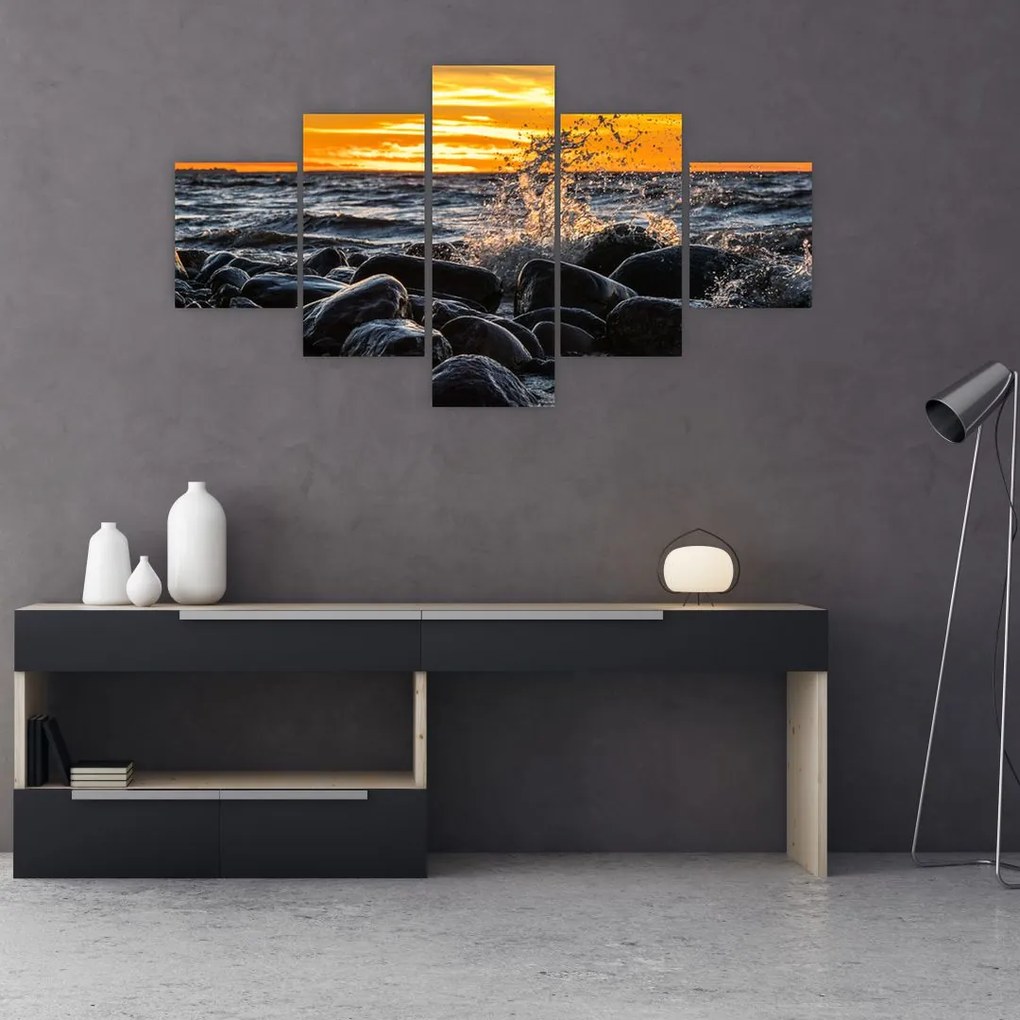 Obraz fal morskich (125x70 cm)