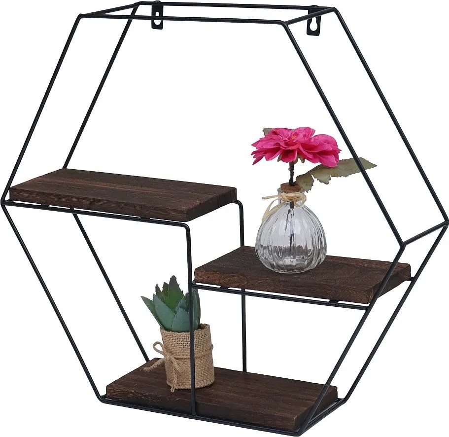 Półka ścienna MCW-K76,  ciemny brąz