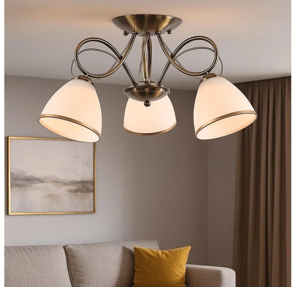 Brilagi - Przysufitowy żyrandol FRED 3xE27/60W/230V śr. 59 cm brązowy