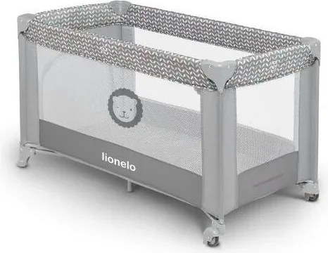 Lionelo - Łóżeczko turystyczne STEFI szare