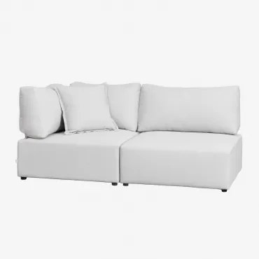 Modułowa Sofa Narożna 2-częściowa Kata Tkaniny Beżowy Krem - Sklum