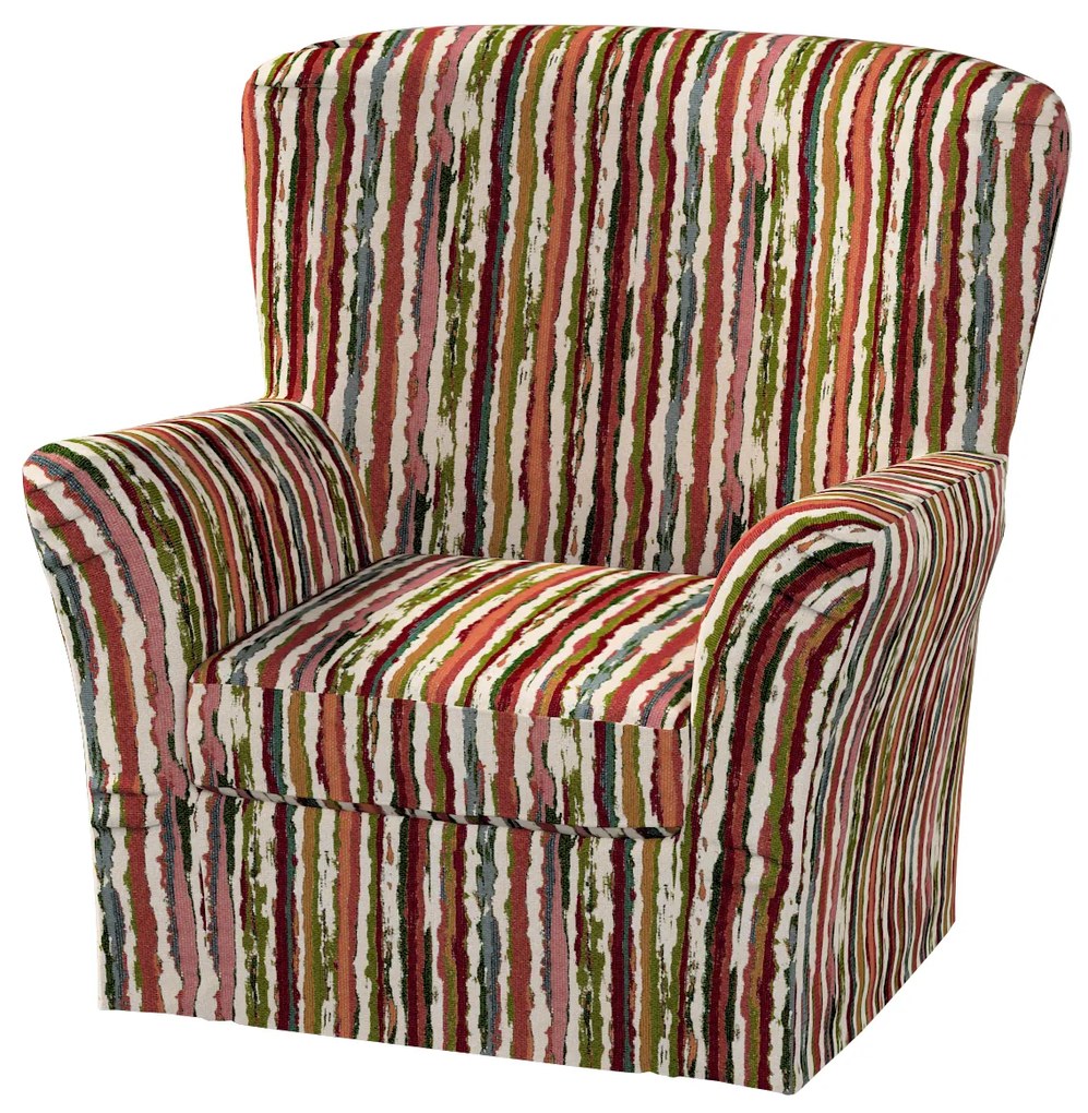 Pokrowiec na fotel Tomelilla wysoki z zakładkami