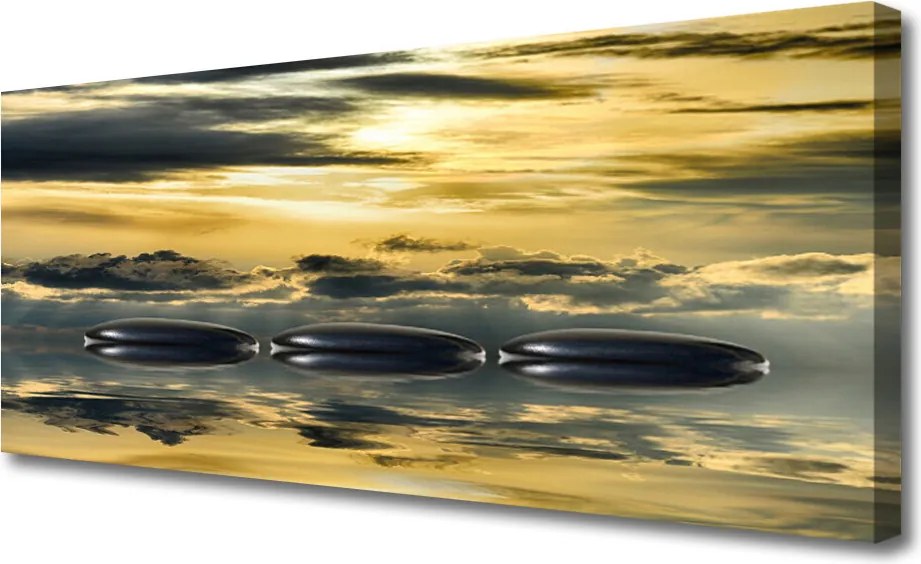 Obraz na płótnie Harmonia Kamieni i Wody