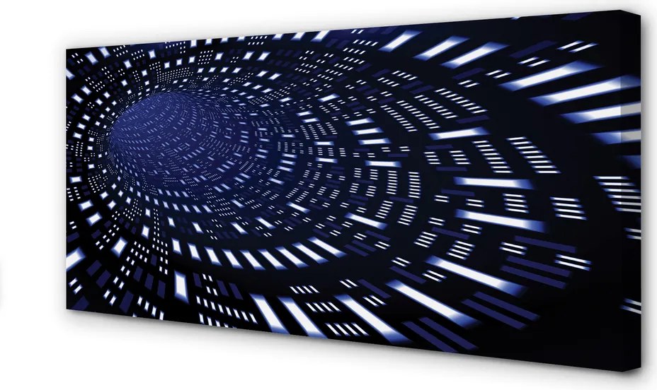 Zdjęcie na płótnie Błękitny Tunel Przestrzenny 3D