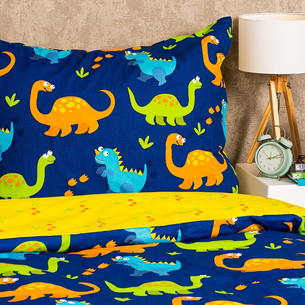 4Home Bawełniana pościel dziecięca Dino, 140 x 200 cm, 70 x 90 cm
