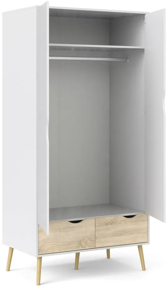 Biała szafa Tvilum Oslo, 99 x 200 cm