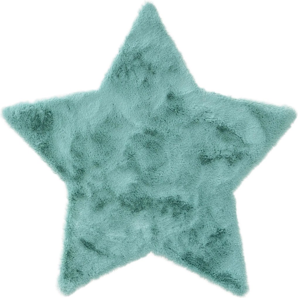 Turkusowy dywan dziecięcy w kształcie gwiazdki Dave