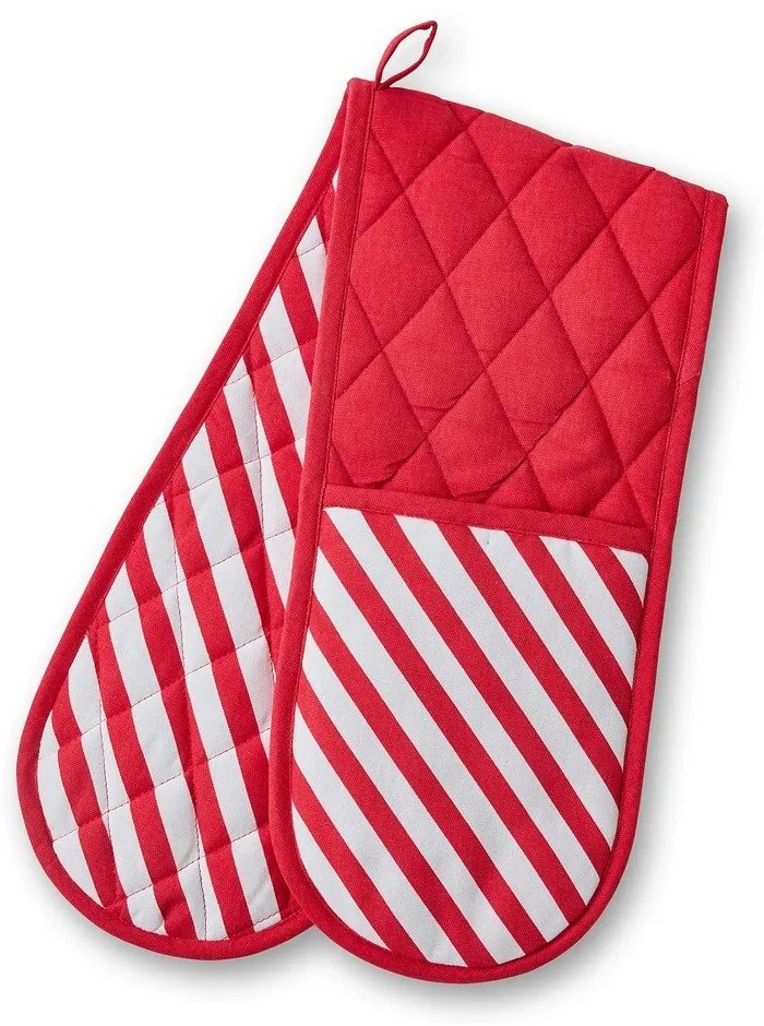 Bawełniana podwójna rękawica kuchenna Candy Cane – Catherine Lansfield