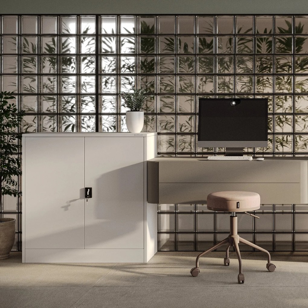 Szafka biurowa na dokumenty Beata 90x40x93 cm biała