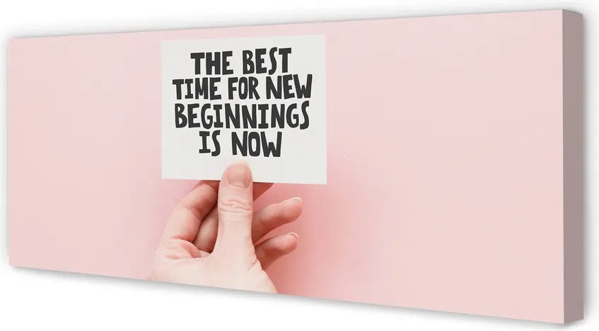 Obraz drukowany na płótnie Dłoń z Motywującym Hasłem