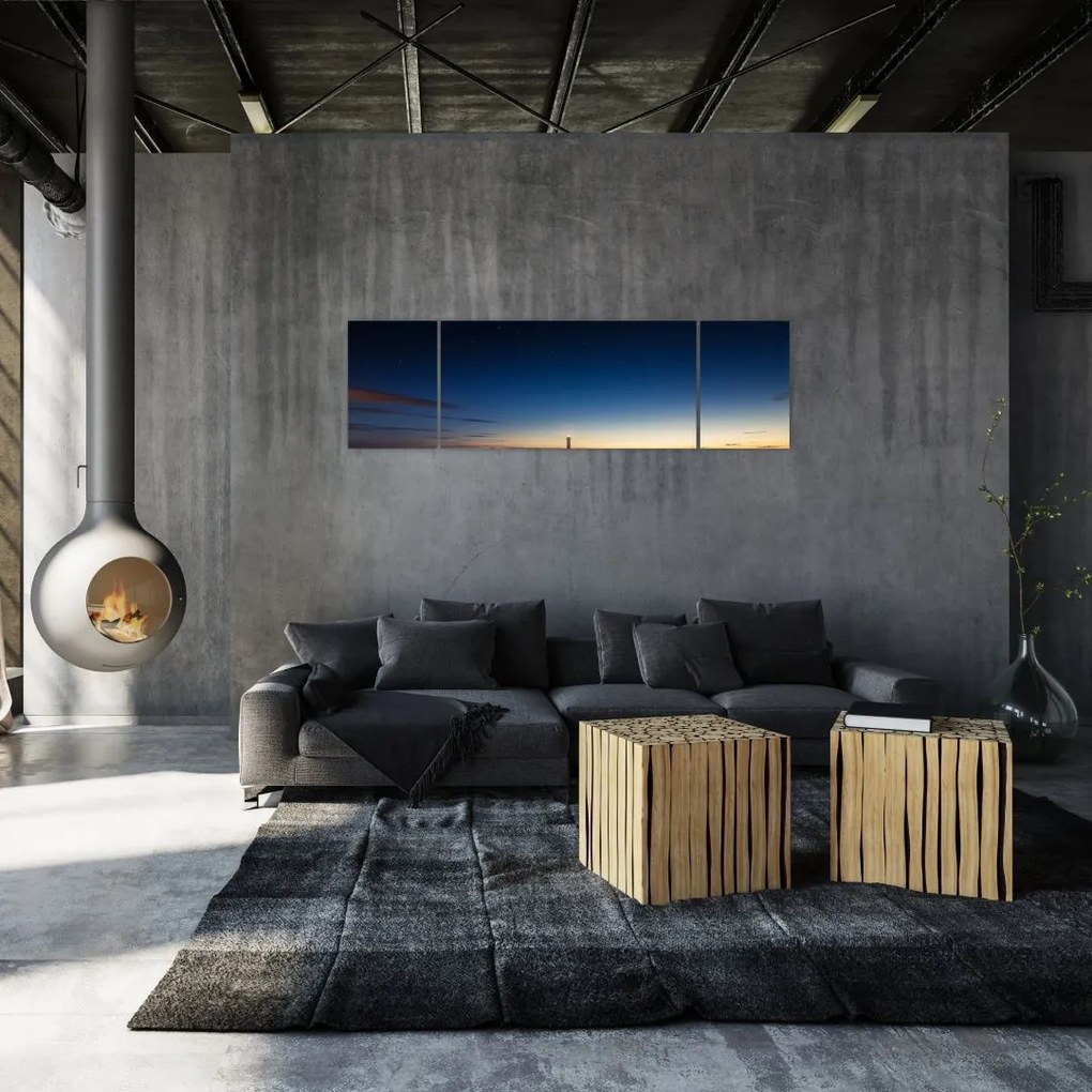 Obraz latarni morskiej w oddali (170x50 cm)