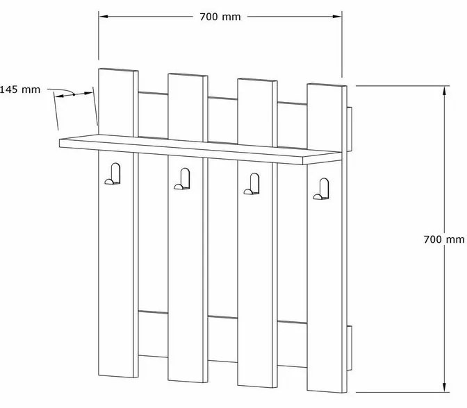 Wieszak ścienny Carina Sapphire