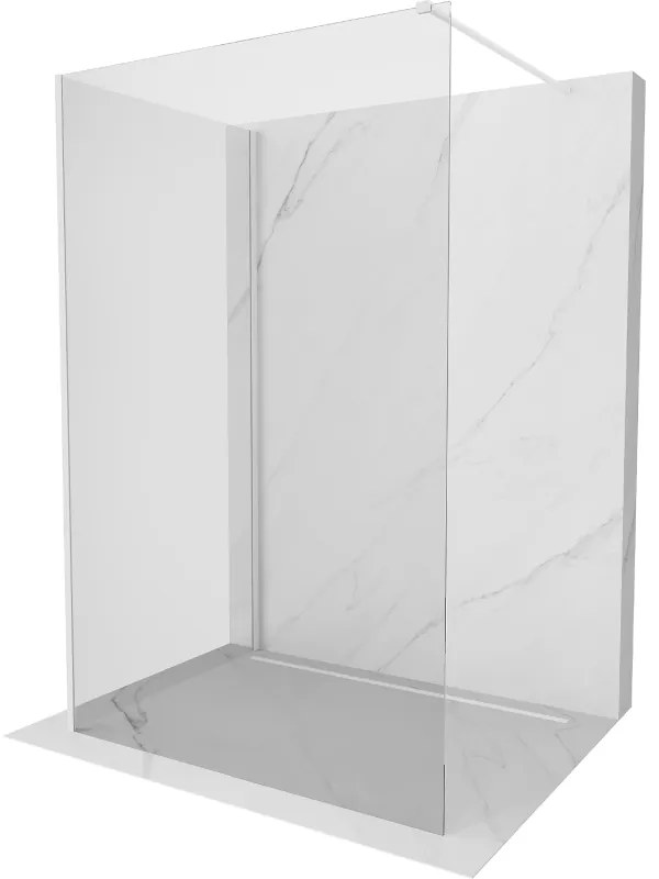 Mexen Kioto ścianka prysznicowa Walk-in 125 x 110 cm, transparent, biała - 800-125-212-20-00-110