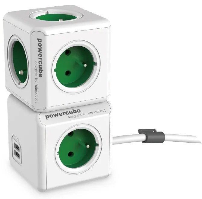 Rozgałęźnik do gniazdka 13 cm PowerCube Extended USB – Cubenest