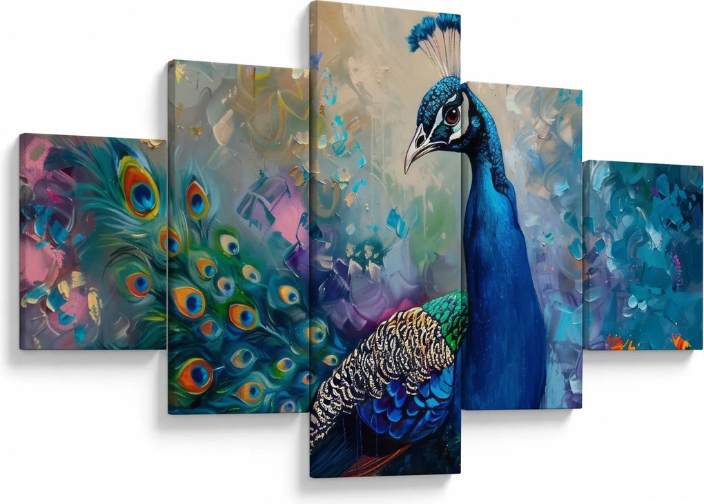 Obraz - Malowanie pawia (125x70 cm)