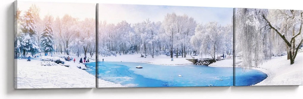 Obraz - Lodowe jezioro (170x50 cm)