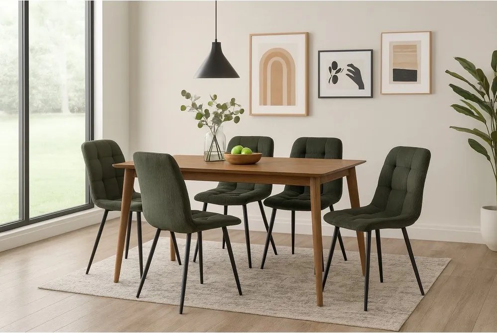 Zielone tapicerowane krzesła zestaw 2 szt. Moseby – Bonami Essentials