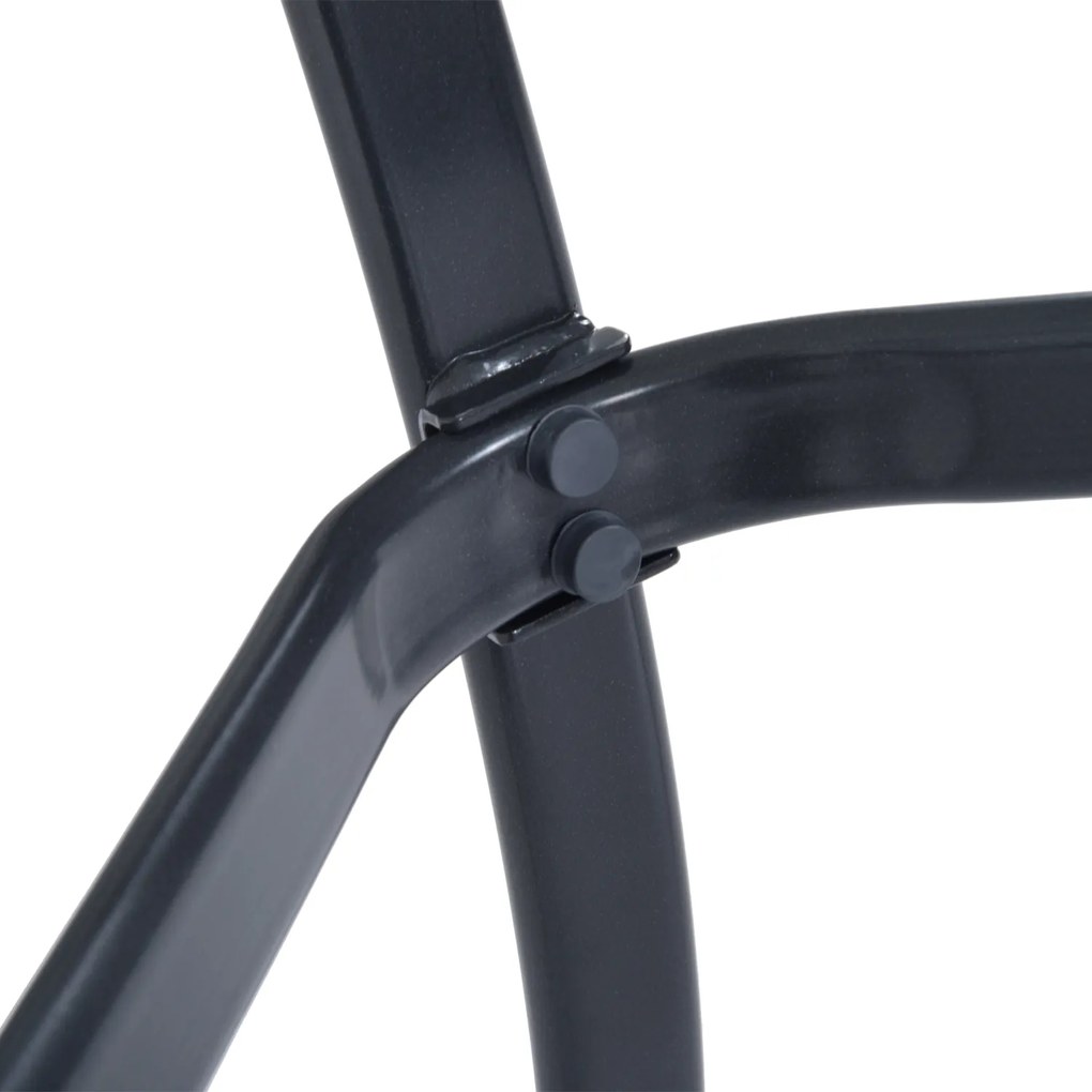 Outsunny Stół Ogrodowy Bistro z Szkła Hartowanego i Metalu Czarny Kwadratowy 68 5x68 5x84 cm Elegancki | Aosom PL