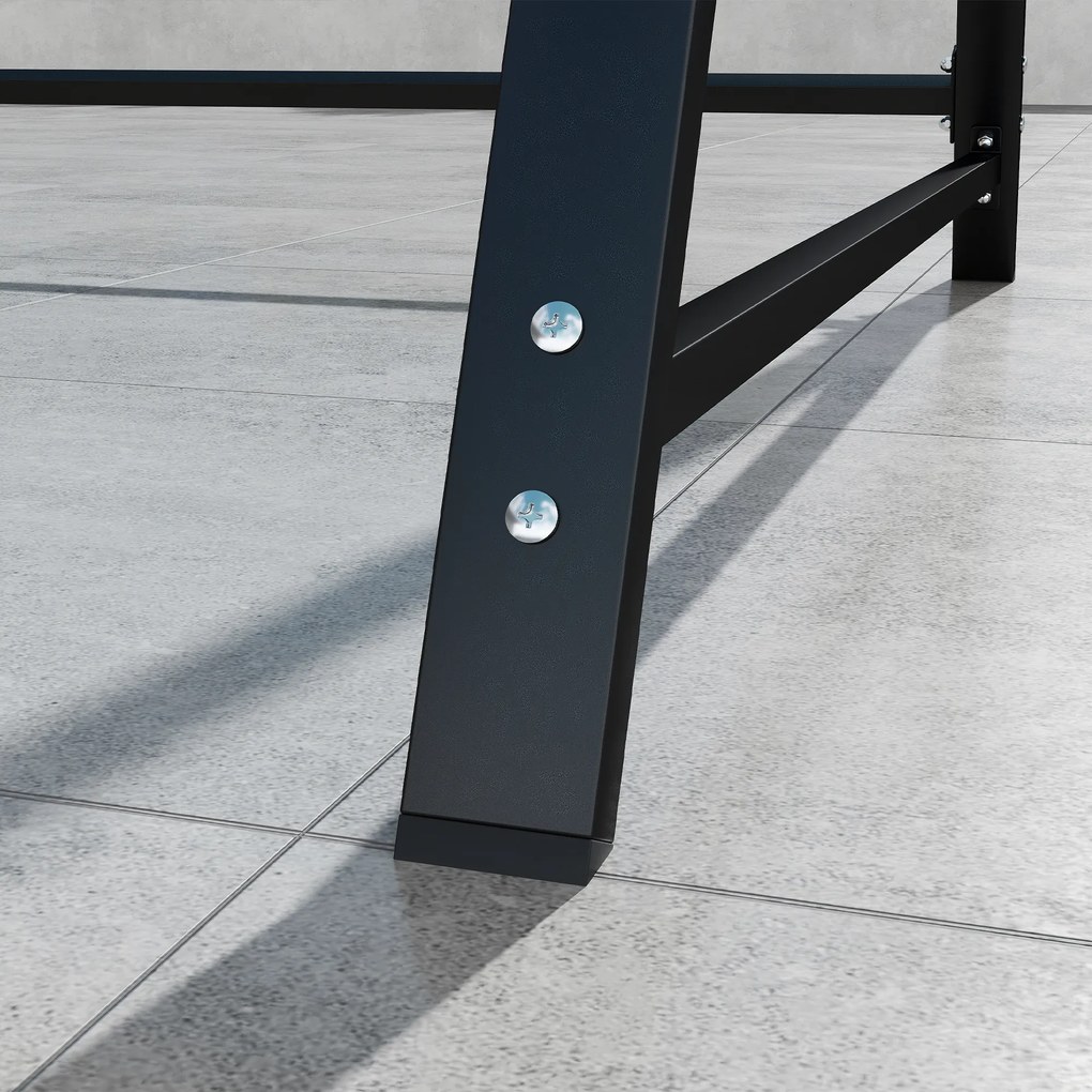 Outsunny 2-osobowa Huśtawka Ogrodowa z Regulowanym Daszkiem, 142 x 112 x 162cm, Czarna