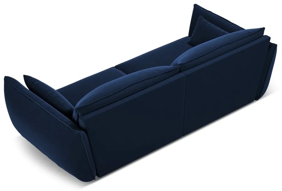 Ciemnoniebieska aksamitna sofa 208 cm Vanda – Mazzini Sofas