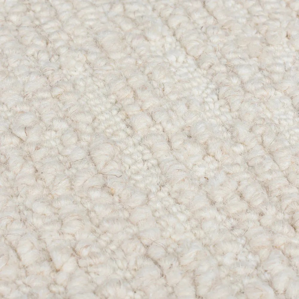 Wełniany dywan tkany ręcznie w kolorze kości słoniowej 160x230 cm Harris Boucle – Flair Rugs