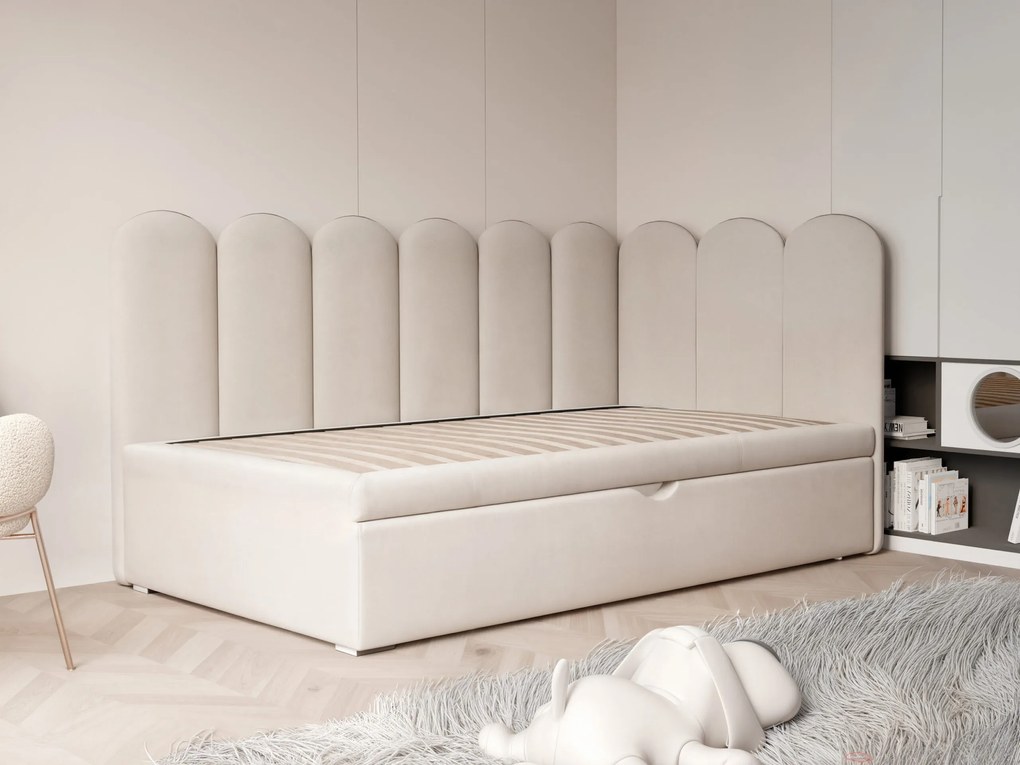 Łóżko młodzieżowe i dziecięce SKYE 90x200 + materac comfort