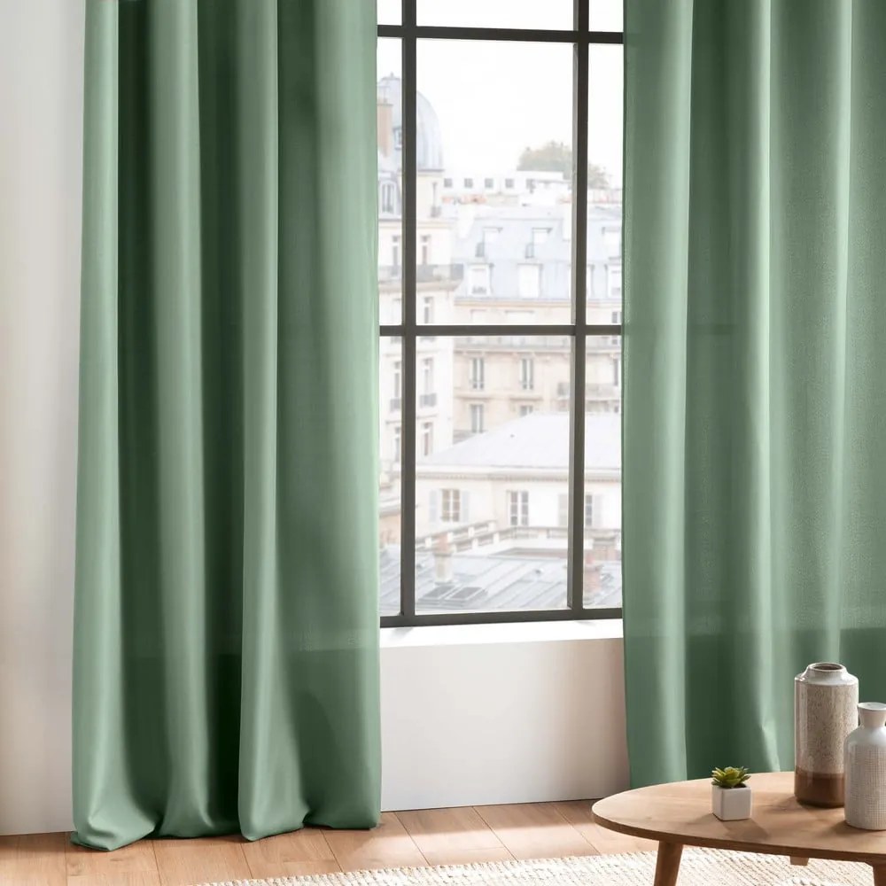 Zielona zasłona 140x260 cm Essentiel – douceur d'intérieur