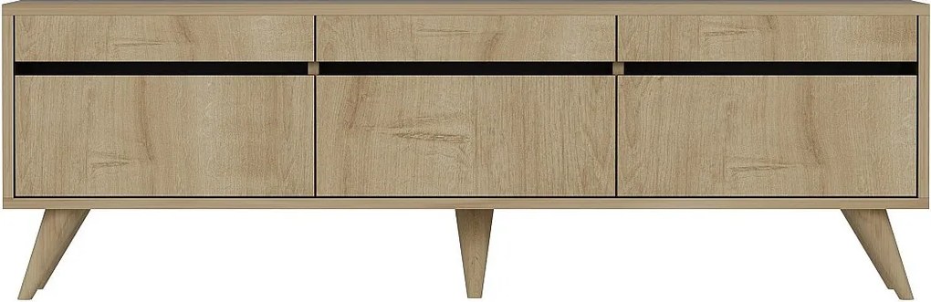 Stojak pod TV – 150 cm x 30 cm x 48 cm – Dąb Szafirowy – MDF