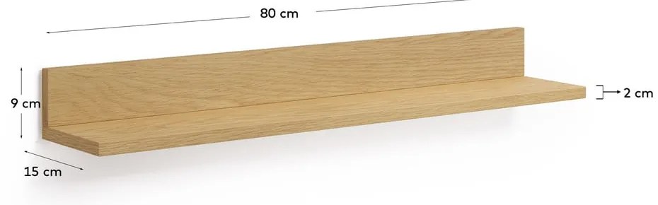 Półka w dekorze dębu w naturalnym kolorze Abilen − Kave Home