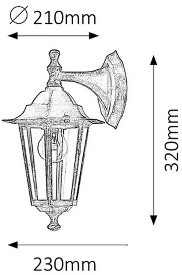 Rabalux 8232 zewnętrzna lampa ścienna Velence