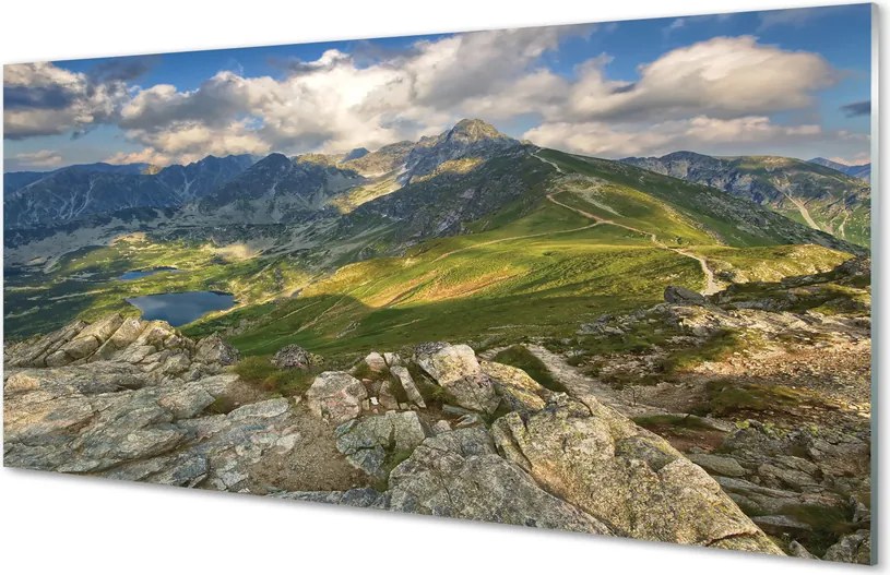 Szklany Panel Panorama Gór i Jeziora