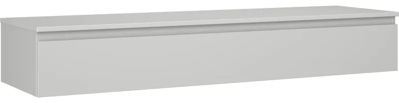 Mexen Orio szafka łazienkowa podumywalkowa 160 cm z blatem, 1 szuflada, szara mat - 91A10-16023-1-BFC62