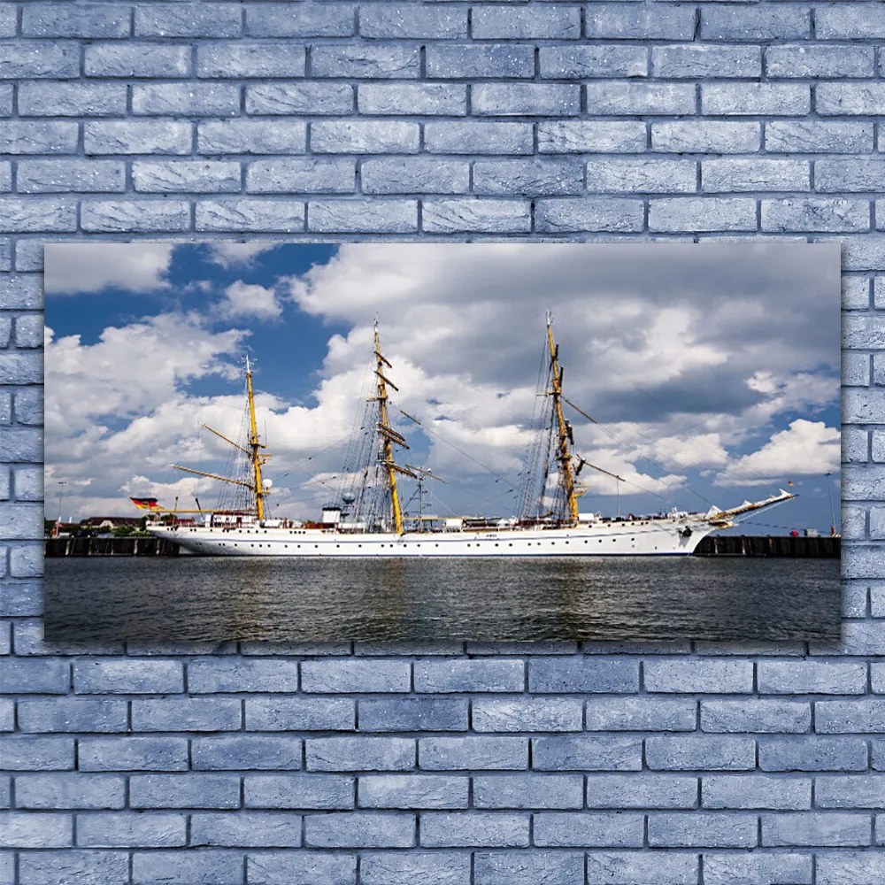 Fotoobraz na płótnie Łódź na Spokojnej Wodzie