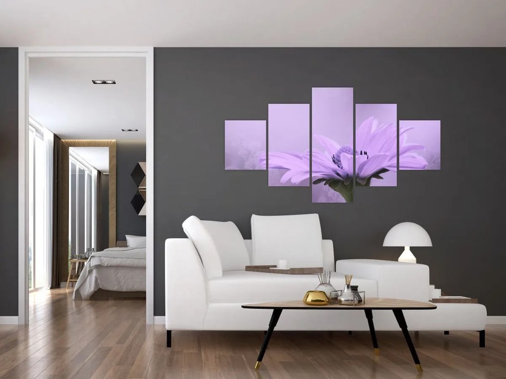 Obraz - Fioletowy kwiat (125x70 cm)